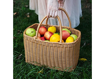 Bamboo Picnic Basket With Lid Banana Rattan Vintage Tin Baskets Pasket Wholasale