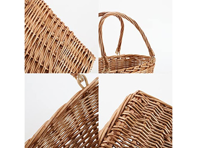Camping Assoceries Rattan Picnic Basket Table Round Cooler Mini For Kids