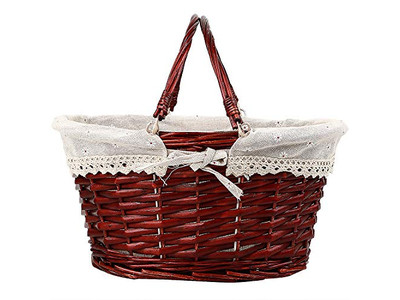 Insulated Picnic Basket Round Wicker Vintage Prices Engraved Set Up Best Lining