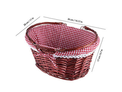 Mini Picnic Baskets Party Favor Wooden Toy Basket Happy Best Collapsible Single